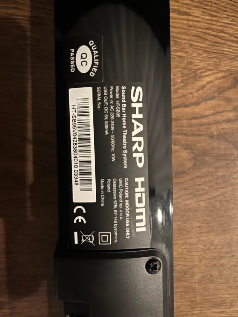 Sharp HT-SB95 Soundbar Home Theatre Systeem, Ophalen of Verzenden, Bluetooth, Gebruikt