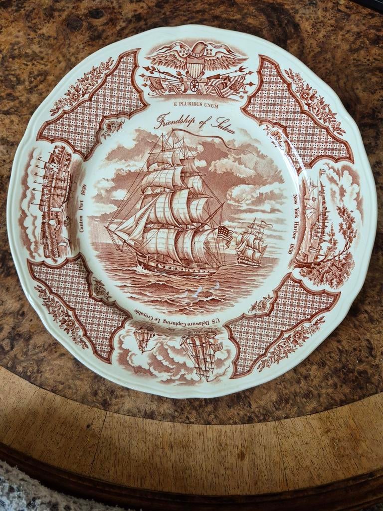 Antiek bordje Fair Winds, Ophalen of Verzenden