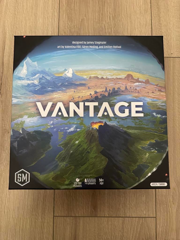 Vantage Bordspel - Playermats, Metalen Munten, Houten Tokens, Ophalen of Verzenden, Zo goed als nieuw