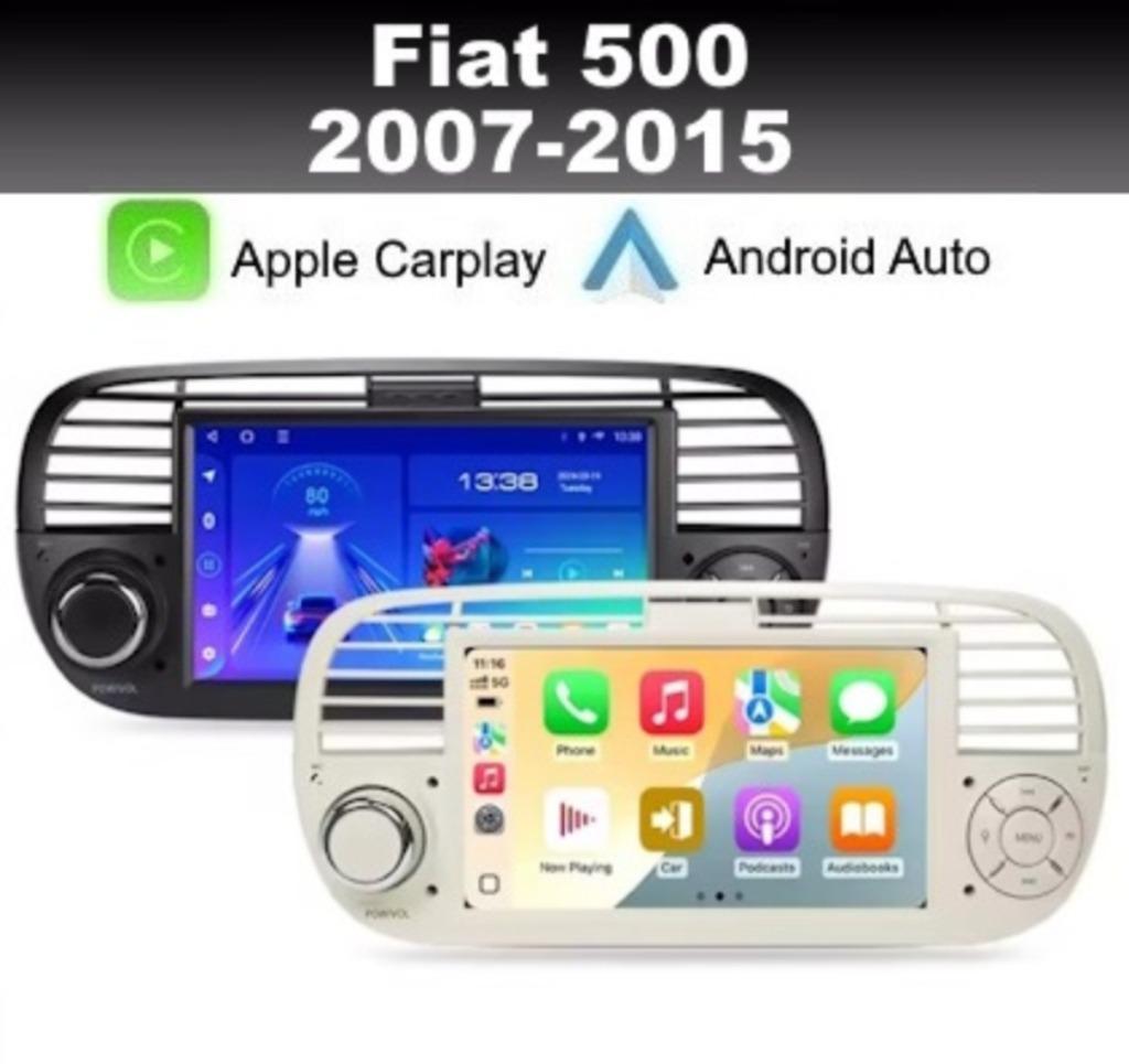 Fiat 500 2007-2015 radio navigatie android 15 carplay carkit, Ophalen of Verzenden, Nieuw