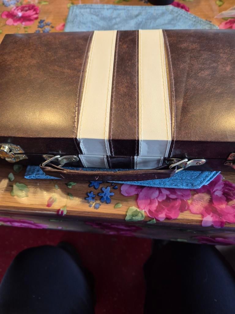 Vintage Backgammon, Dammen & Meer Spelletjes Set, Ophalen, Gebruikt, Onbekend, Een of twee spelers