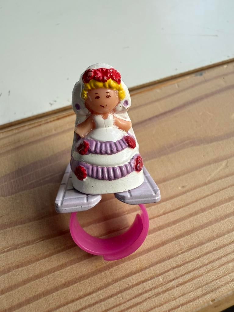 Polly Pockeg Vintage ring bruid 1990, Ophalen of Verzenden, Zo goed als nieuw