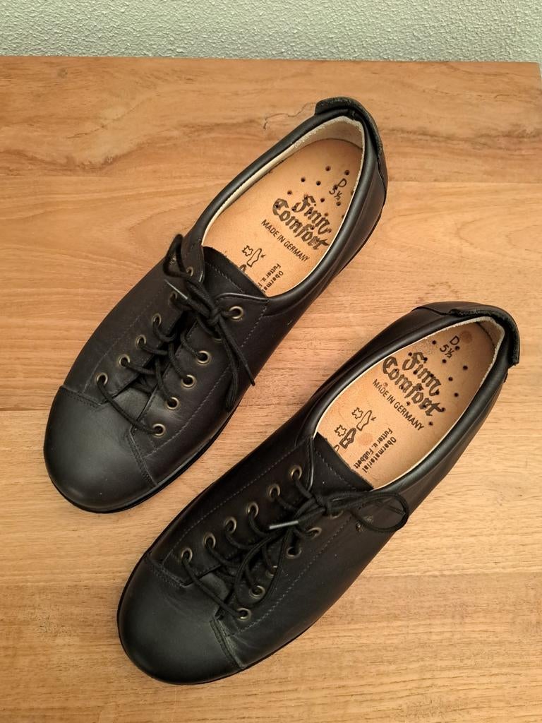 FINN comfort geheel leren veterschoen 5,5 maat 38,5, Ophalen of Verzenden, Zo goed als nieuw, Zwart