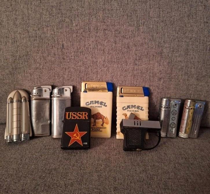 Collectie van 9 Aanstekers - Vintage & Modern, Verzamelen, Ophalen, Gebruikt, Aansteker