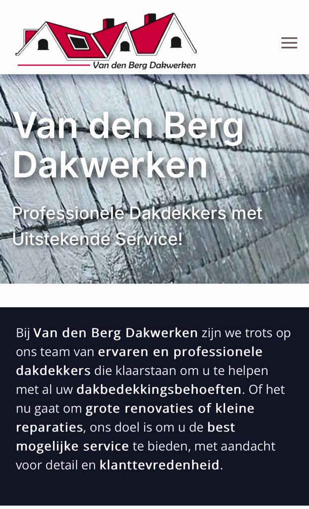 Van den Berg Dakwerken, Diensten en Vakmensen, Dakdekkers en Rietdekkers, 24-uursservice, Overige dakdekking