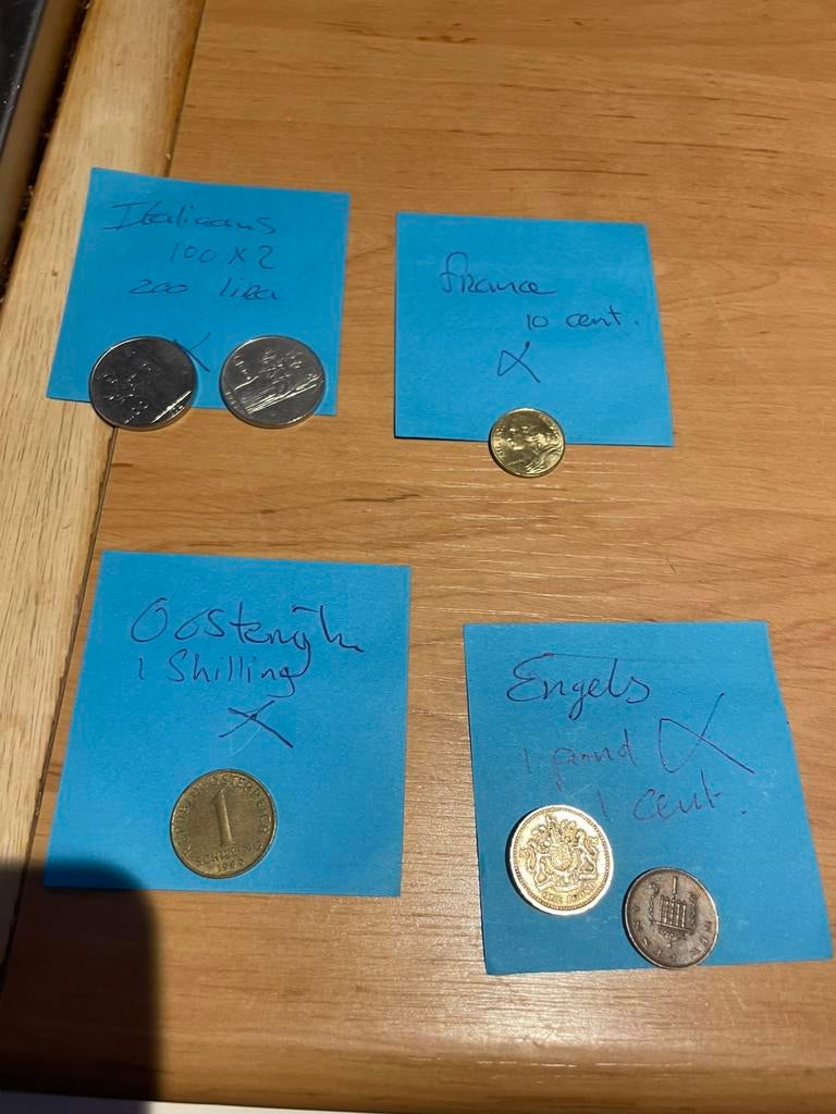 Munten italiaans, frans, engels en oosterijk, Postzegels en Munten, Munten | Europa | Euromunten, Ophalen of Verzenden, Frankrijk