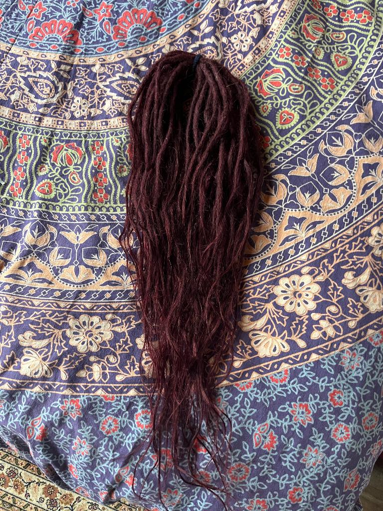 33 extra lange dubbele human hair dread extensions 495€, Sieraden, Tassen en Uiterlijk, Uiterlijk | Haarverzorging, Nieuw, Pruik of Haarverlenging