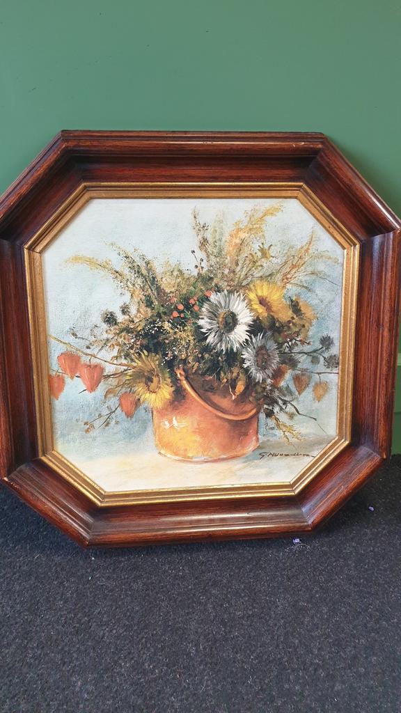 Bloemstilleven in lijst, Ophalen of Verzenden