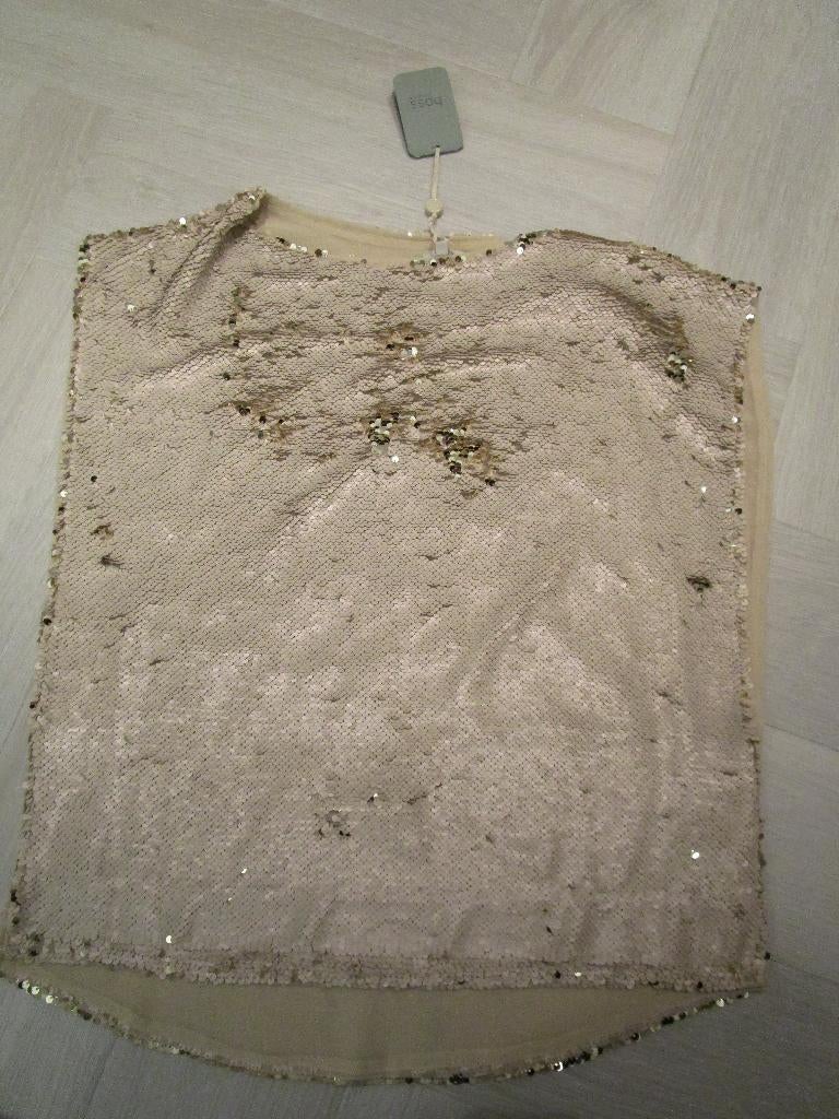 Hoss Intropia top met pailletjes goud/beige maat S NIEUW, Kleding | Dames, Beige, Nieuw, Ophalen of Verzenden, Maat 36 (S)