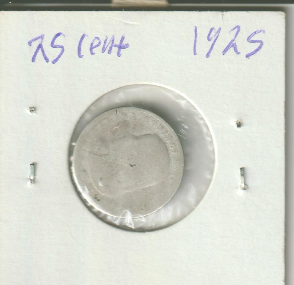 25 cent 1925 nederland, Postzegels en Munten, Munten | Nederland, Ophalen of Verzenden, Koningin Wilhelmina, 25 cent