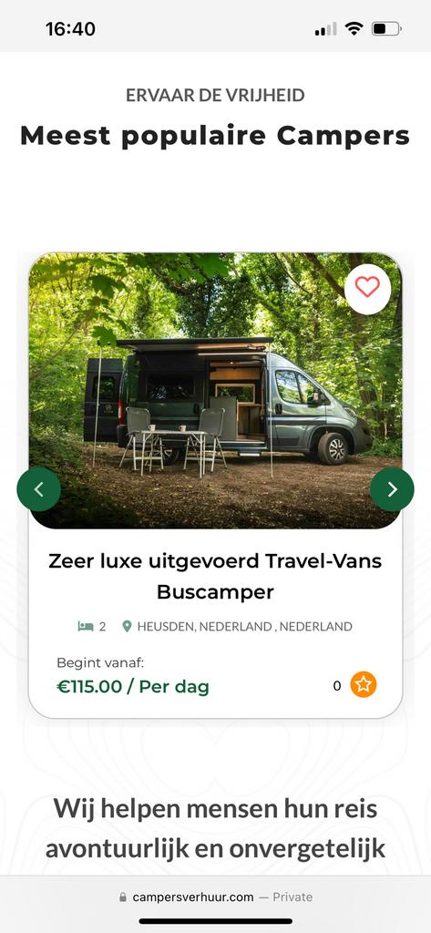 Verdien €8000+ met jouw camper, Caravans en Kamperen, Particulier, Buscamper of Camperbus, Mercedes-Benz