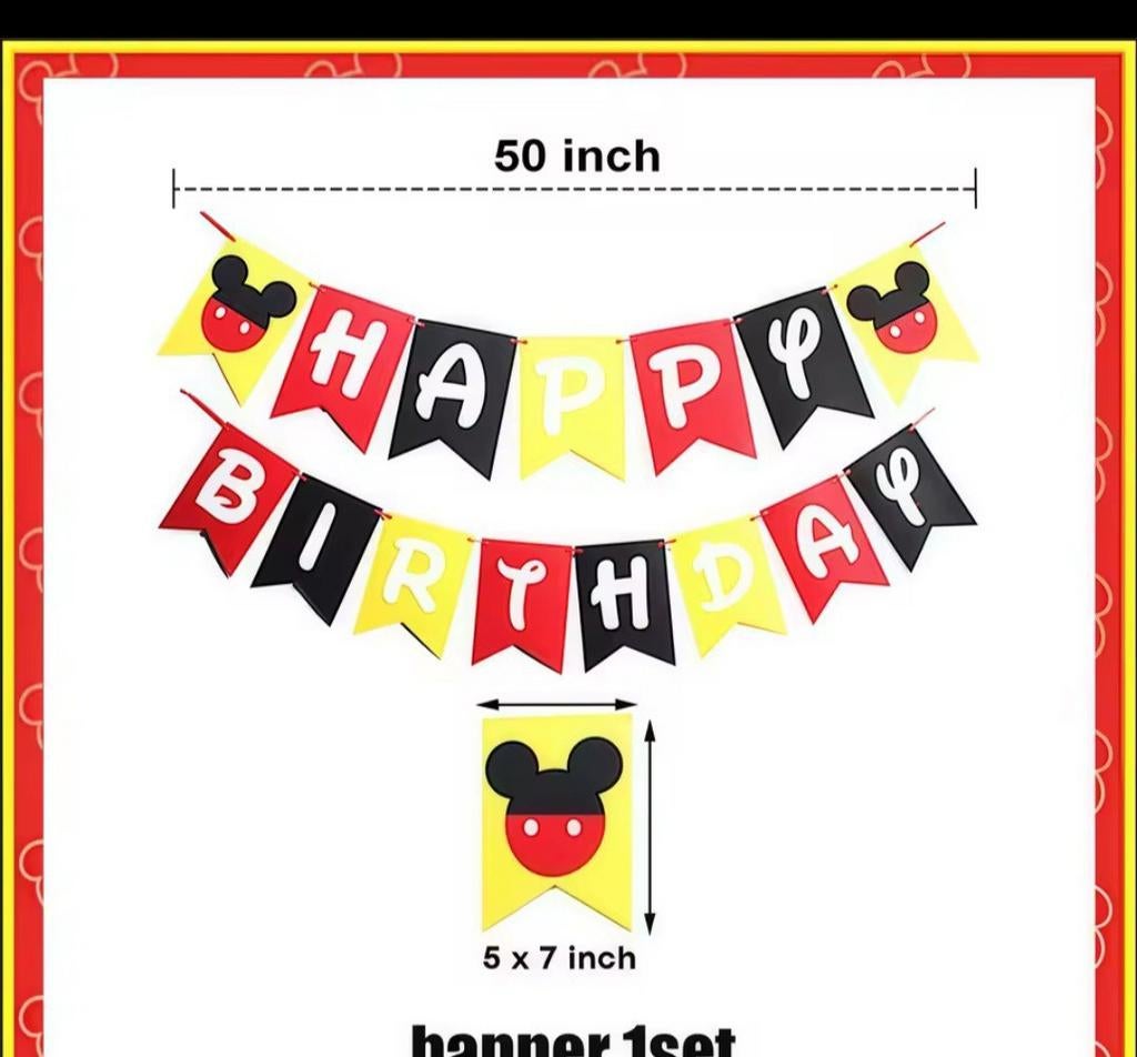 Mickey mouse, Ophalen of Verzenden, Zo goed als nieuw, Versiering, Verjaardag