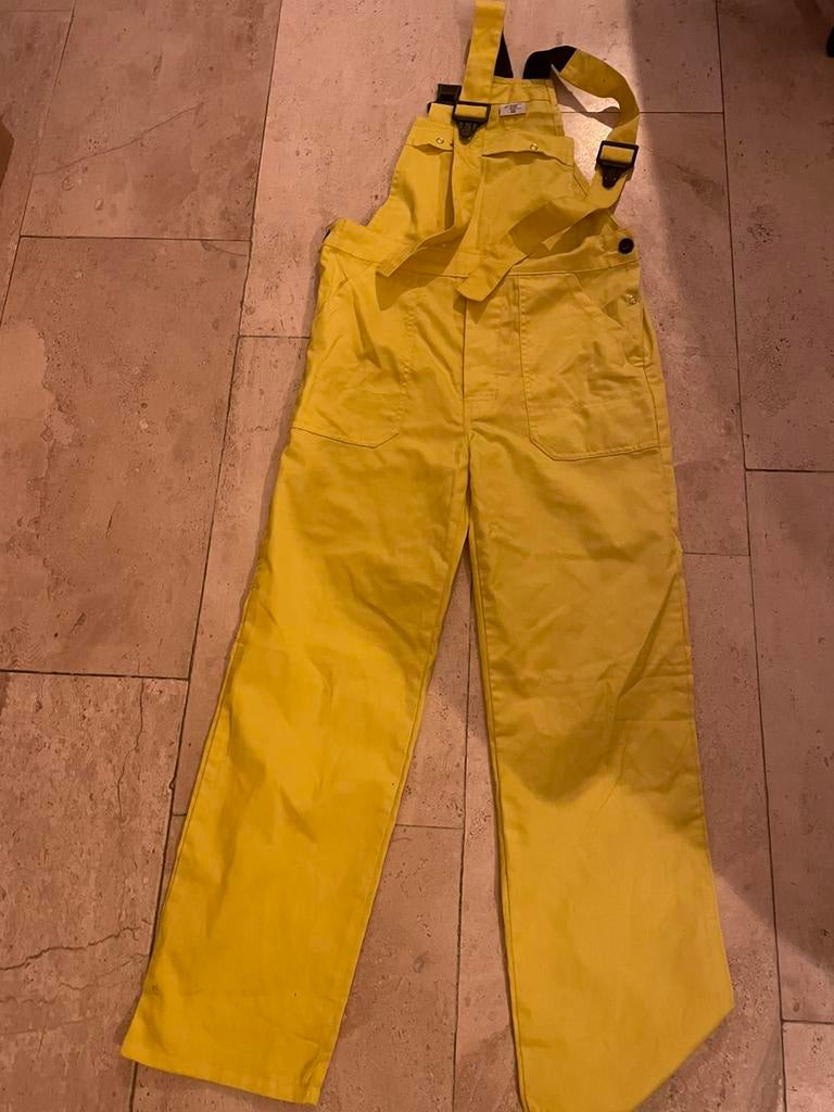 Tuin overall tuinbroek geel carnaval 152, Kinderen en Baby's, Carnavalskleding en Verkleedspullen, Ophalen of Verzenden, Zo goed als nieuw