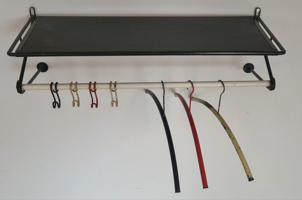 Vintage, design kapstok Mathieu Matégot, Artimeta, Huis en Inrichting, Woonaccessoires | Kapstokken, Wandkapstok, Metaal, Ophalen of Verzenden