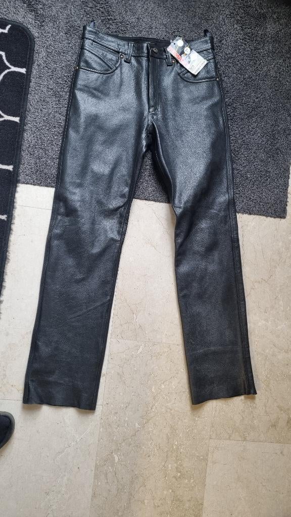 Leren motorbroek NIEUW mt. 52/32 - L, Broek | leer, Heren, Ophalen of Verzenden, Nieuw met kaartje