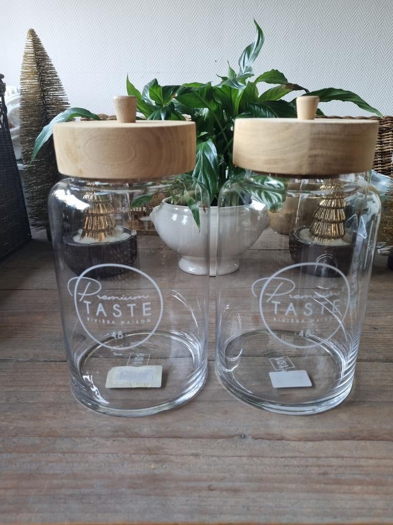 2 x Riviera Maison storage jar L prijs per stuk, Ophalen of Verzenden