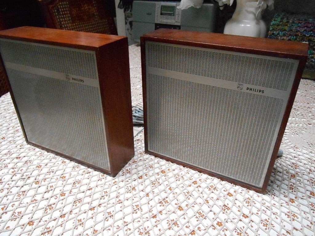 Philips EG0417 super compact Full range, loudspeaker system, Ophalen, Minder dan 60 watt, Front, Rear of Stereo speakers, Philips