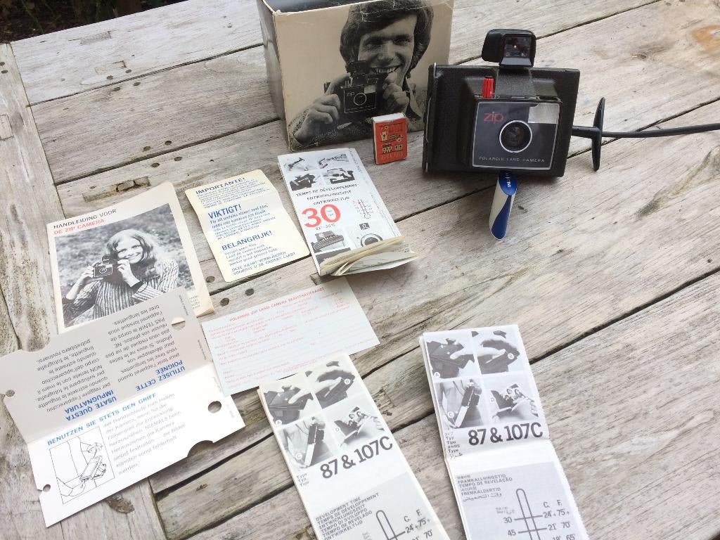 Vintage Polaroid Land Camera ZIP originele doos & papieren, Ophalen of Verzenden, Zo goed als nieuw, Polaroid, Polaroid