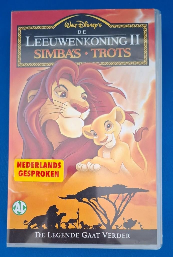 Vhs videoband Leeuwenkoning deel 2, Alle leeftijden, Ophalen of Verzenden, Gebruikt