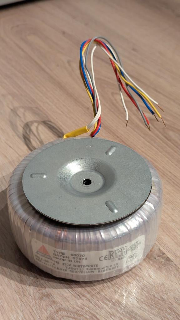 Amplimo 2x115V 0.97A 225VA ringkerntransformator, Ophalen of Verzenden