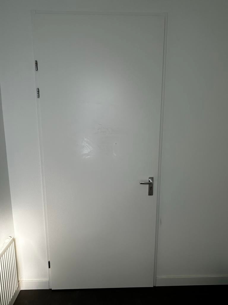 Brandwerende opdekdeur met beslag en tochvaldorpel, Ophalen, Gebruikt, 80 tot 100 cm, 215 cm of meer