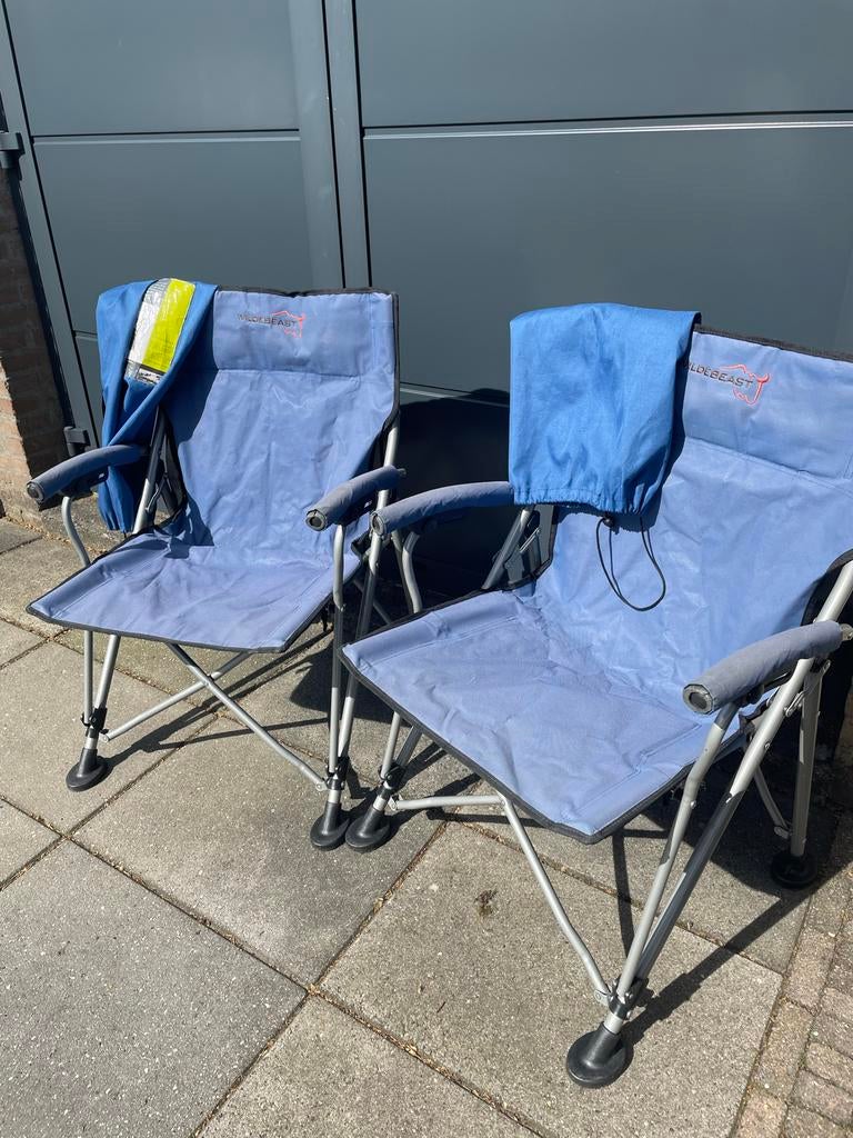 2 Wildebeast campingstoelen/ regisseursstoeltjes, Caravans en Kamperen, Ophalen, Gebruikt, Campingstoel