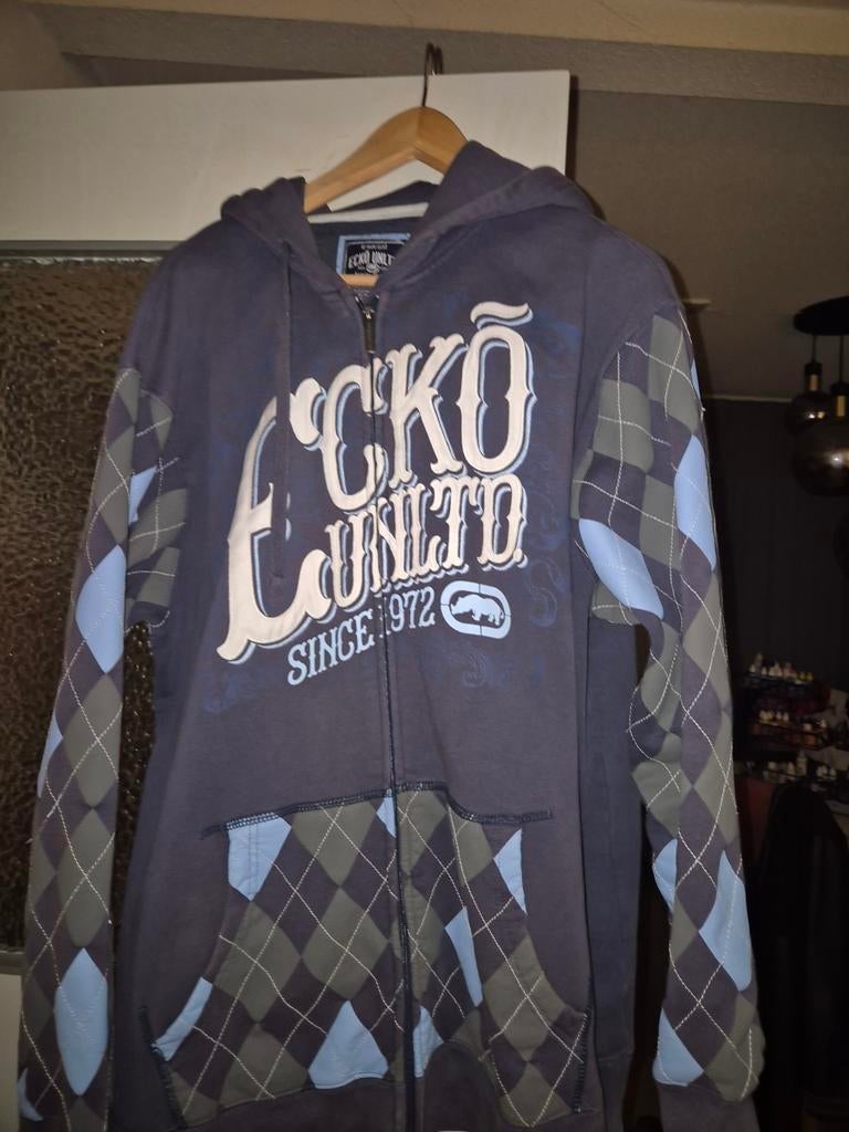 Ecko Unltd hoodie, early 2000s, XL, Ophalen of Verzenden, Maat 56/58 (XL), Blauw, Ecko