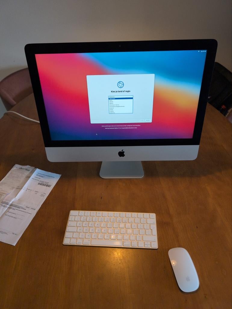 iMac 2017 21,4 inch met Magic Mouse en toetsenbord, Computers en Software, Ophalen, Gebruikt, 8 GB, IMac