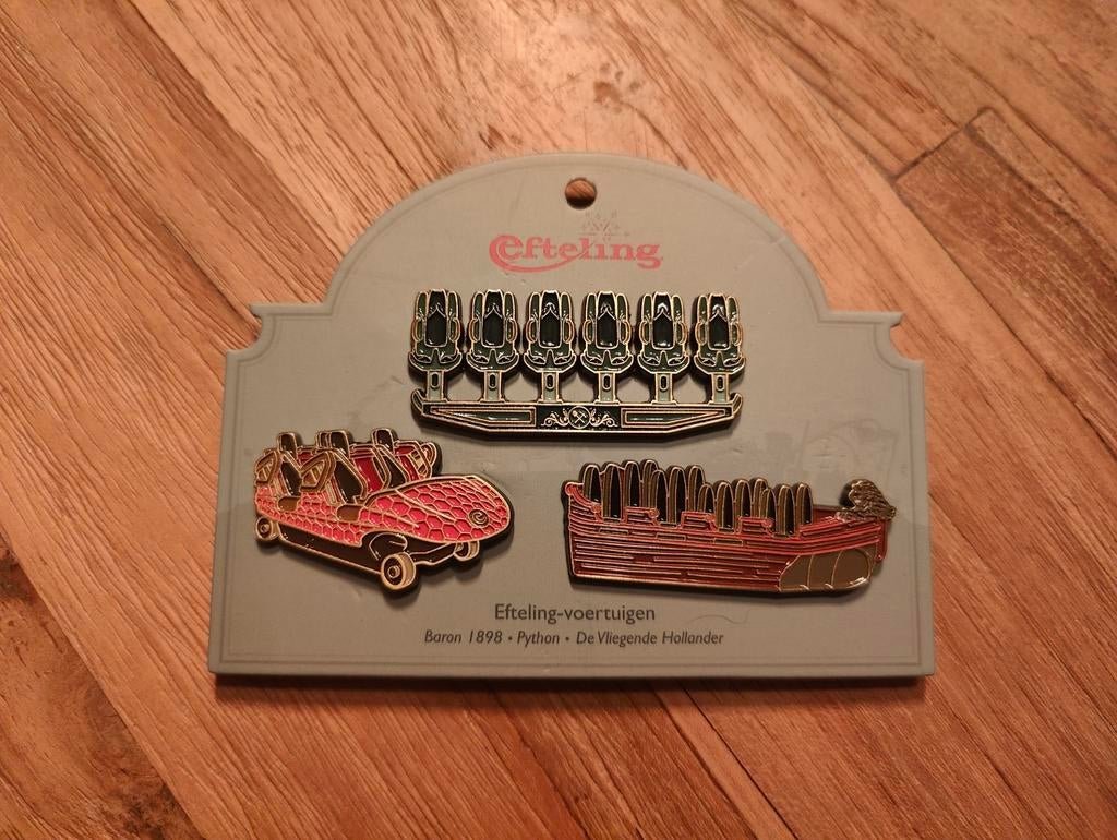 Efteling Pinset Voertuigen Serie 3 - EPP 473 t/m 475, Verzamelen, Efteling, Ophalen of Verzenden, Nieuw, Button of Speldje