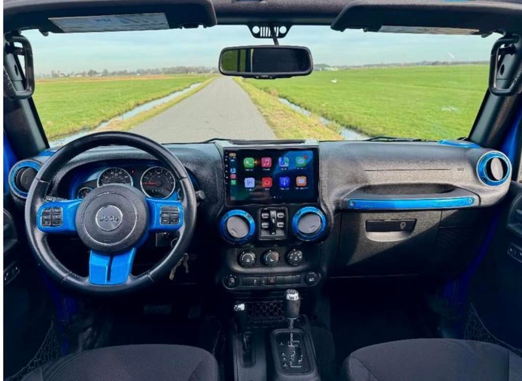 ‼️JEEP WRANGLER JK 3.6 V6 284PK EXTREME BLUE HARD/SOFFTOP‼️, Automaat, Stof, Zwart, 1885 kg