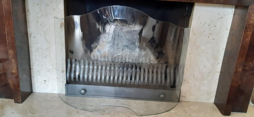 Spatscherm van gehard glas voor open haard, Ophalen, Zo goed als nieuw, Vrijstaande haard, Overige soorten