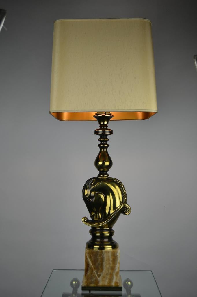 Vintage DeKnudt Tafellamp met Paardenhoofd, Ophalen