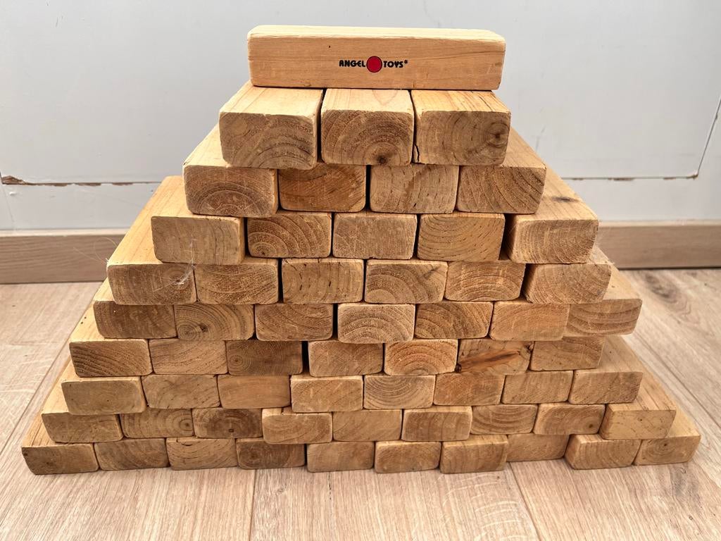 Houten speel blokken, Ophalen, Gebruikt, Jongen of Meisje