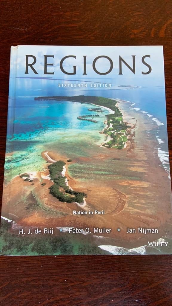 Regions - H.J. De Blij - Peter O. Muller- Jan Nijman, Ophalen of Verzenden, 1800 tot 2000, Nederland, Landkaart