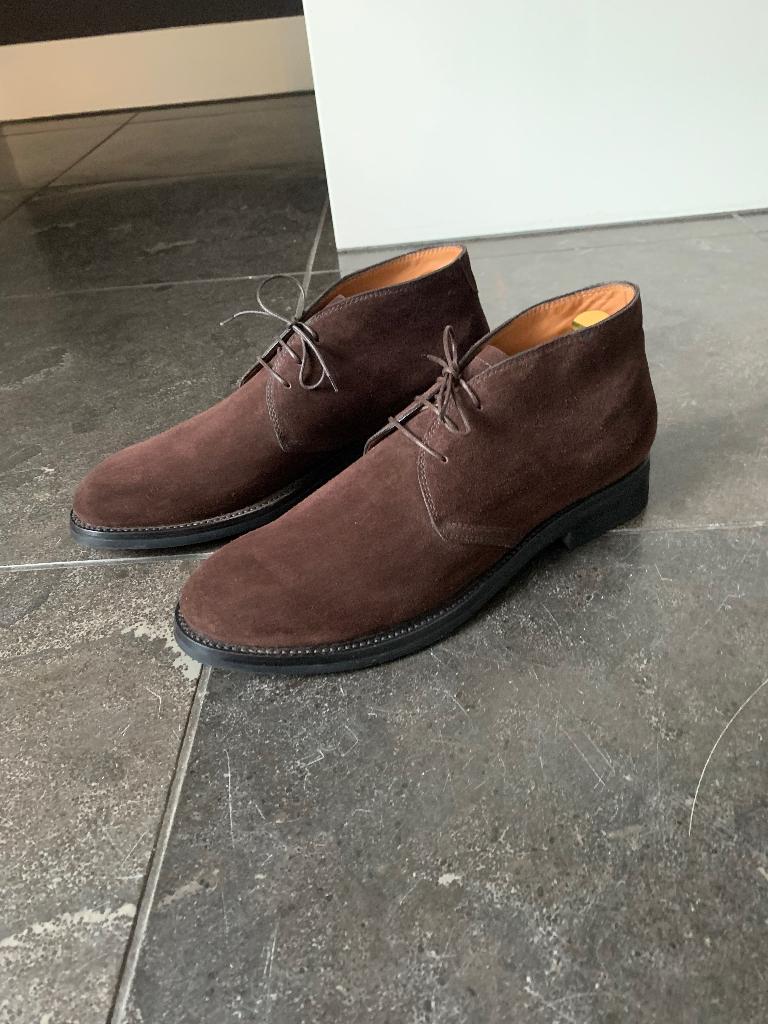 Silvano Sassetti handmade suède boots 43,5 als Nieuw, Bruin, Boots, Ophalen of Verzenden, Zo goed als nieuw