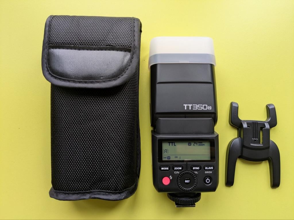 Godox TT350n Nikon TTL flitser, Ophalen, Zo goed als nieuw, Nikon