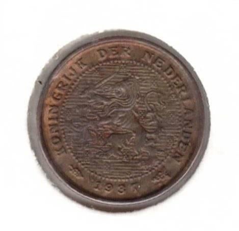 Nederland Halve cent 1937 Wilhelmina