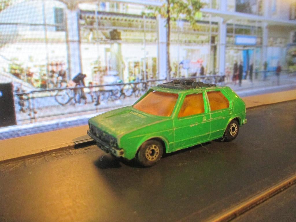 1:56 VW Volkswagen Golf Mk.1 Matchbox groen #2, Ophalen of Verzenden, Gebruikt, Auto