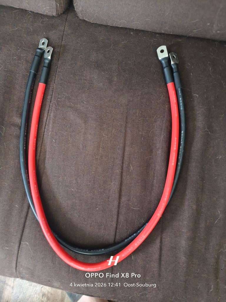 Kabel 1m 50mm2 200 C met ringkabelschoen SC70-8, Ophalen of Verzenden