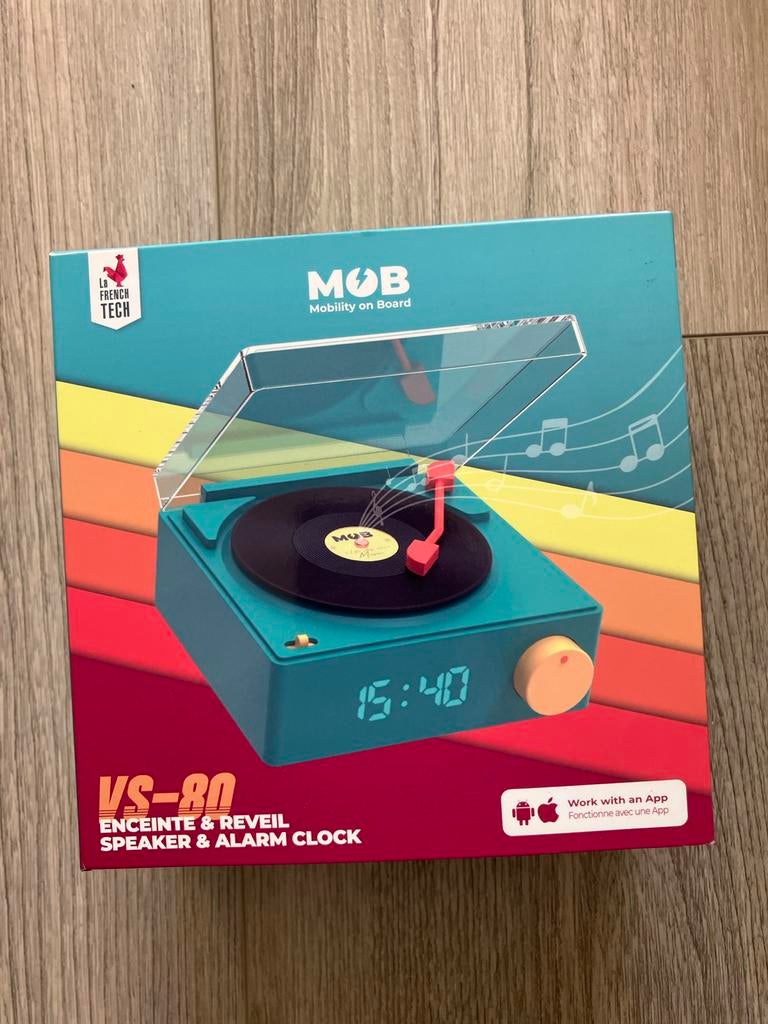 MOB VS-80 Bluetooth Speaker & Wekker - Retro Design, Audio, Tv en Foto, Luidsprekers, Nieuw, Overige typen, Minder dan 60 watt