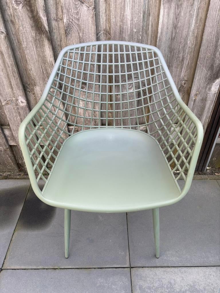 6x tuinstoel (webbing) groen, Tuin en Terras, Tuinstoelen, Ophalen, Gebruikt