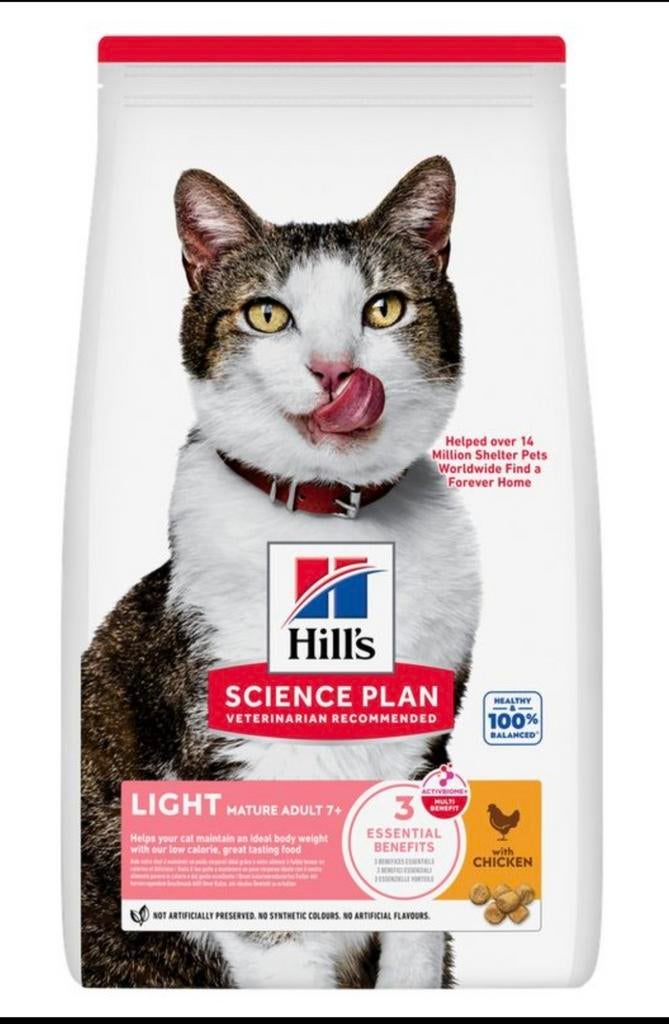 Hill's Science plan kattenbrokken light 7+ kip & oral care, Ophalen, Kat