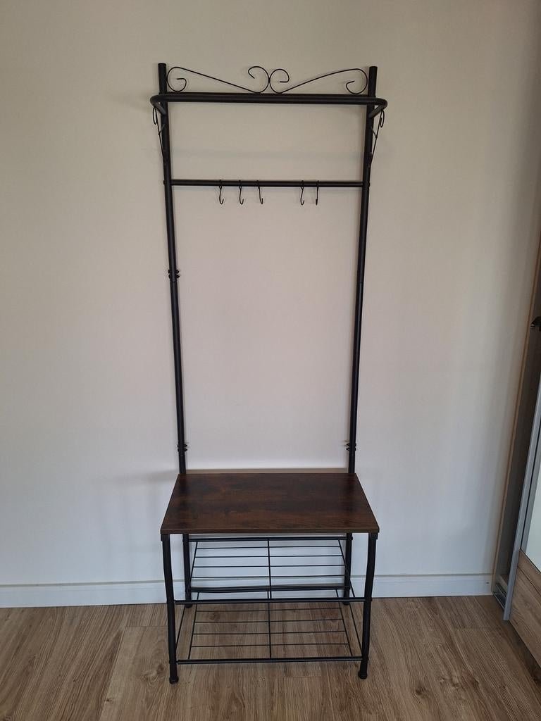 Kledingrek met schoenenrek en kapstok - 65x175cm, Ophalen, Zo goed als nieuw