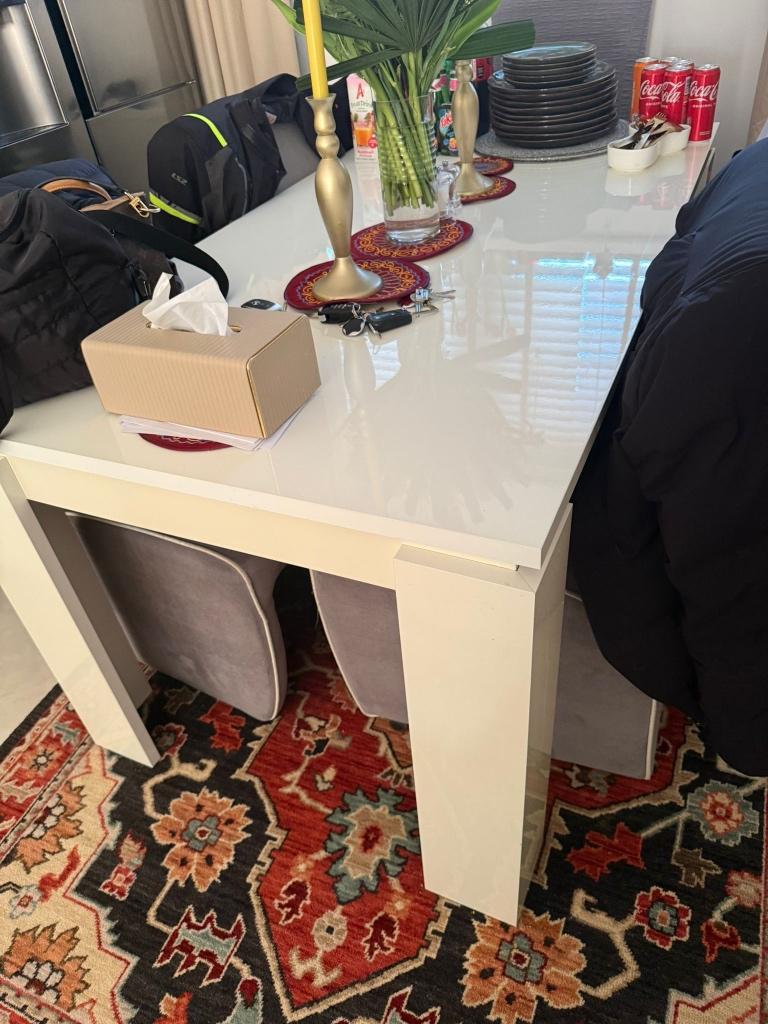 Eettafel wit 2 meter, Ophalen, 200 cm of meer, 50 tot 100 cm, Zo goed als nieuw