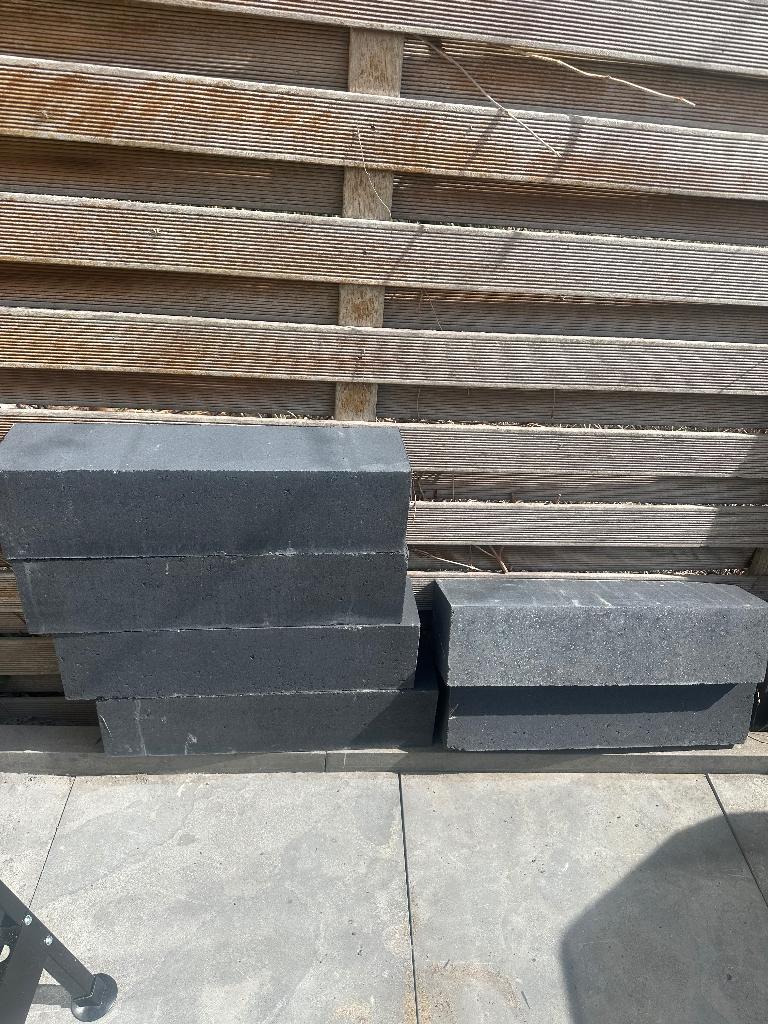 Border stenen 9 stuks, Ophalen, Gebruikt, Blok, Minder dan 100 cm