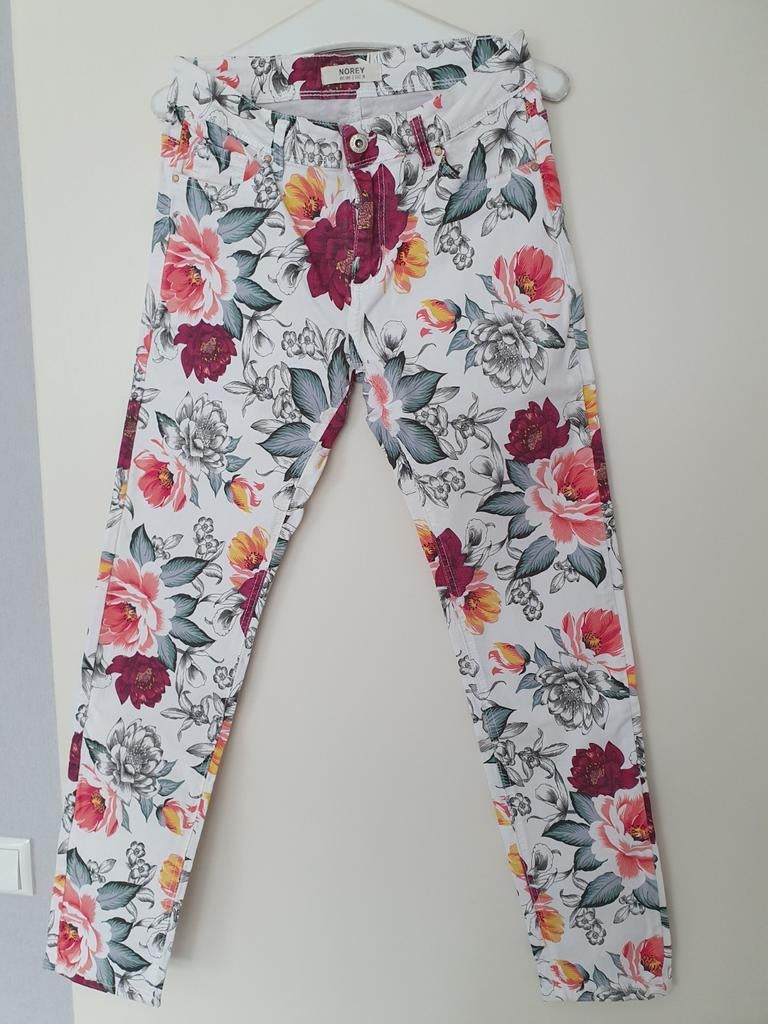 Norfy gebloemde broek 38, Ophalen of Verzenden, Zo goed als nieuw