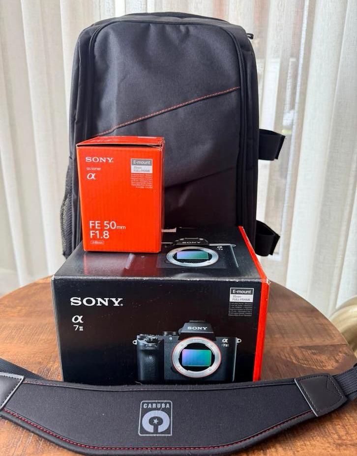 Sony Alpha A7 II systeemcamera + Sony FE 50mm f/1.8, Audio, Tv en Foto, Fotocamera's Digitaal, Gebruikt, Compact, Ophalen of Verzenden