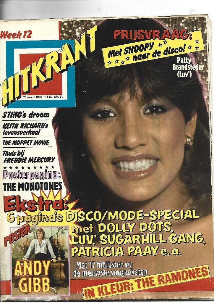 HITKRANT  20 MAART 1980 MAGAZINE WEEK 12, Boeken, Ophalen of Verzenden, Zo goed als nieuw, Muziek, Film of Tv