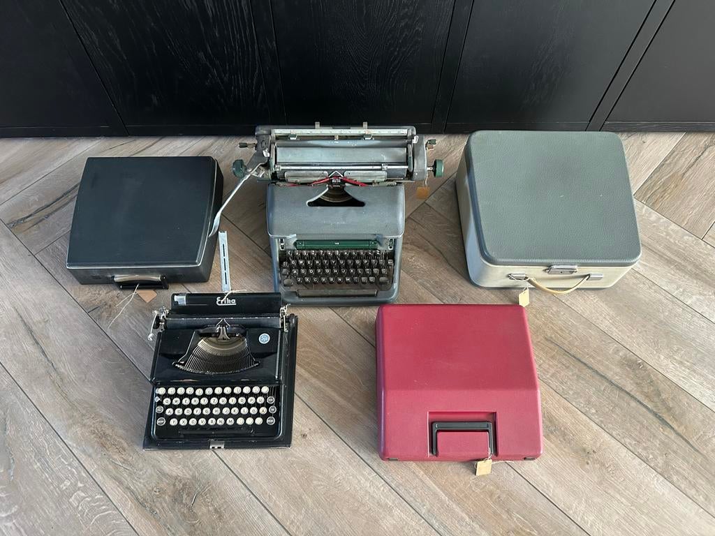 Set van 5 vintage antieke typemachines, Diversen, Typemachines, Ophalen, Gebruikt