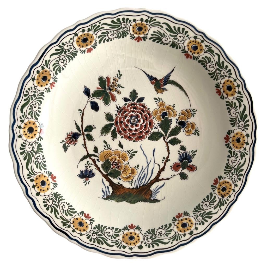 Polychroom decoratief bord – De Porceleyne Fles (1975), Antiek en Kunst, Ophalen of Verzenden